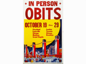 Obits October 2011 In Person Tour Poster