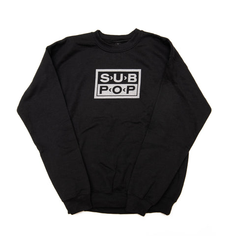 Youth Crew Sweatshirt Logo Black w/Light Grey