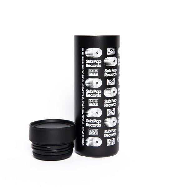 Coffee Tumbler Retro Logo Black w/White