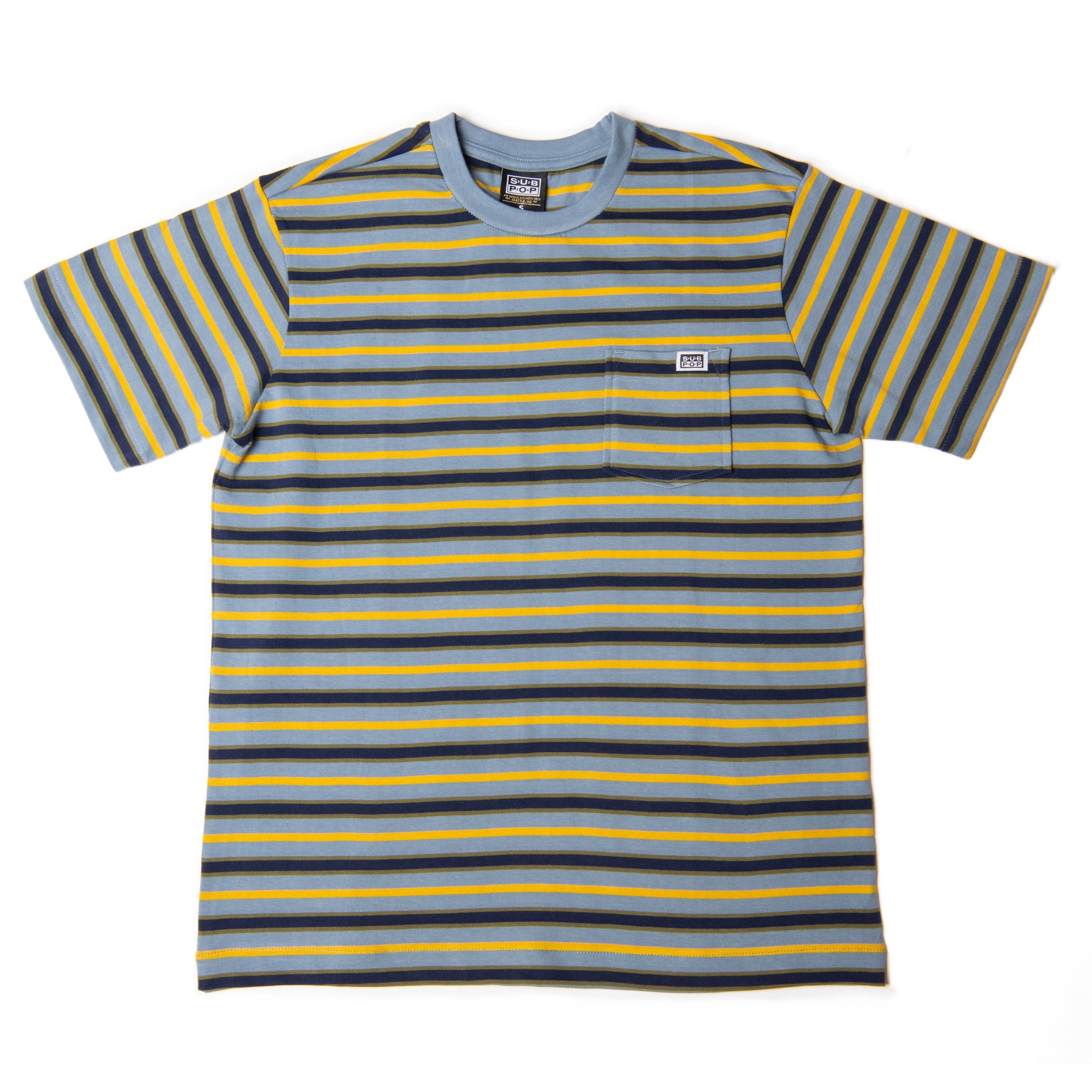 Snohomish Blue w/Yellow Stripe Pocket T-Shirt